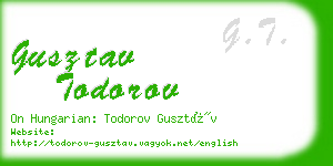 gusztav todorov business card